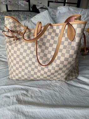 Canvas Tote in Beige/Pink